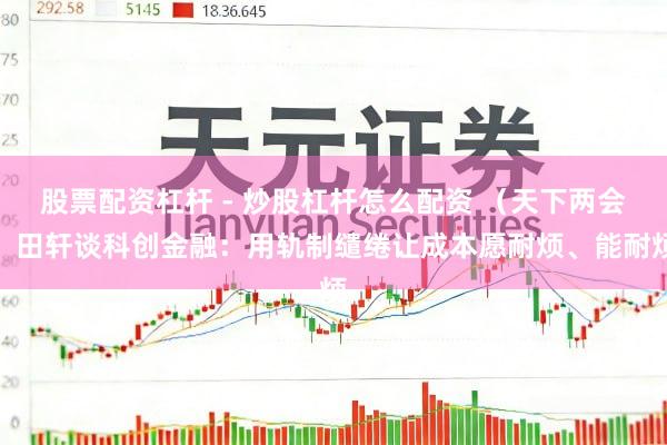 股票配资杠杆 - 炒股杠杆怎么配资 （天下两会）田轩谈科创金融：用轨制缱绻让成本愿耐烦、能耐烦