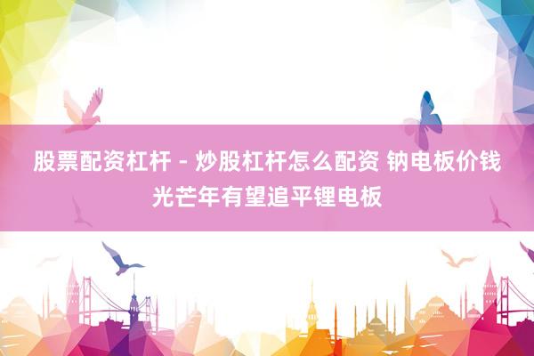 股票配资杠杆 - 炒股杠杆怎么配资 钠电板价钱光芒年有望追平锂电板