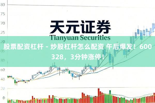 股票配资杠杆 - 炒股杠杆怎么配资 午后爆发！600328，3分钟涨停！